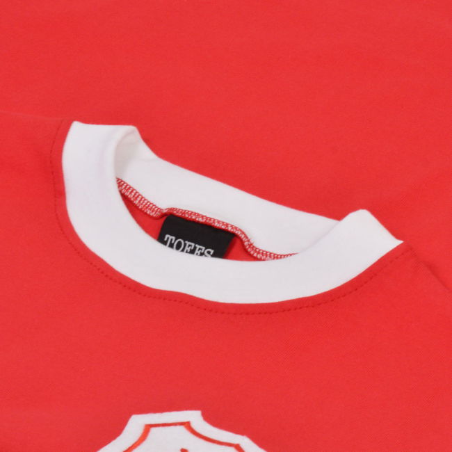Wales Short Sleeve Kids Red Retro Football Shirt