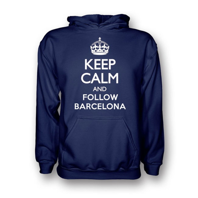 Keep Calm And Follow Barcelona Hoody (navy)