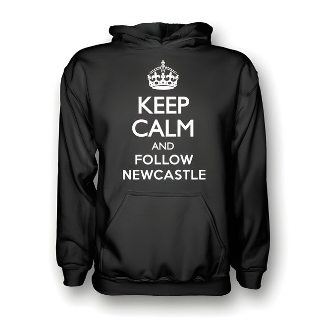 Keep Calm And Follow Newcastle Hoody (Black) - Kids