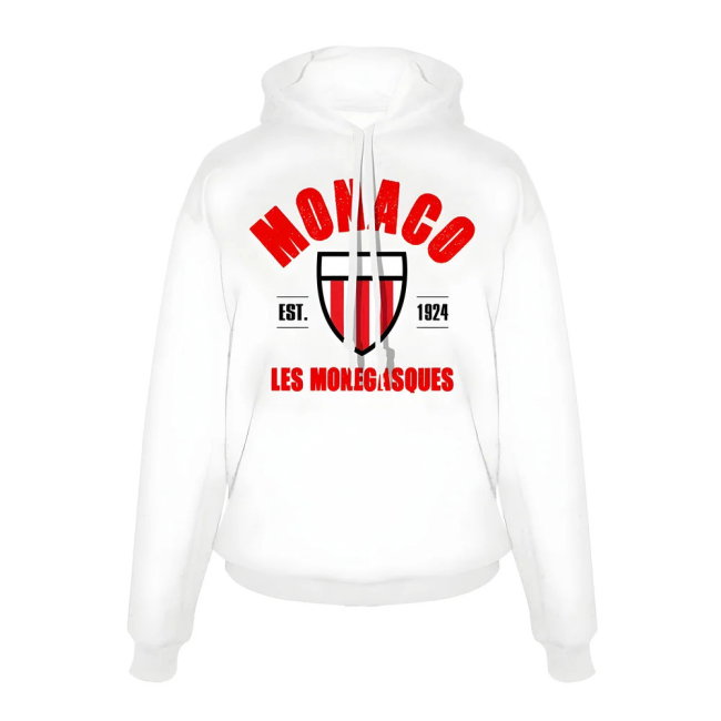 Monaco Est.1924 footer with hood - White