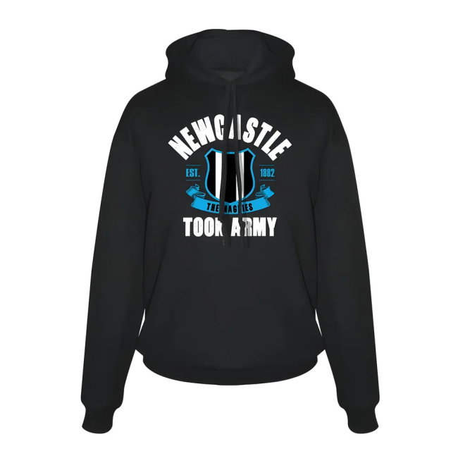 Newcastle Est.1882 footer with hood - Black