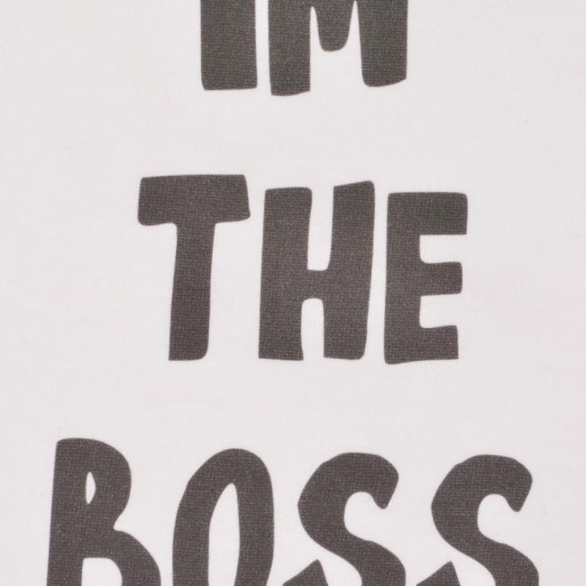 Kids I'm The Boss - White/Black Ringer