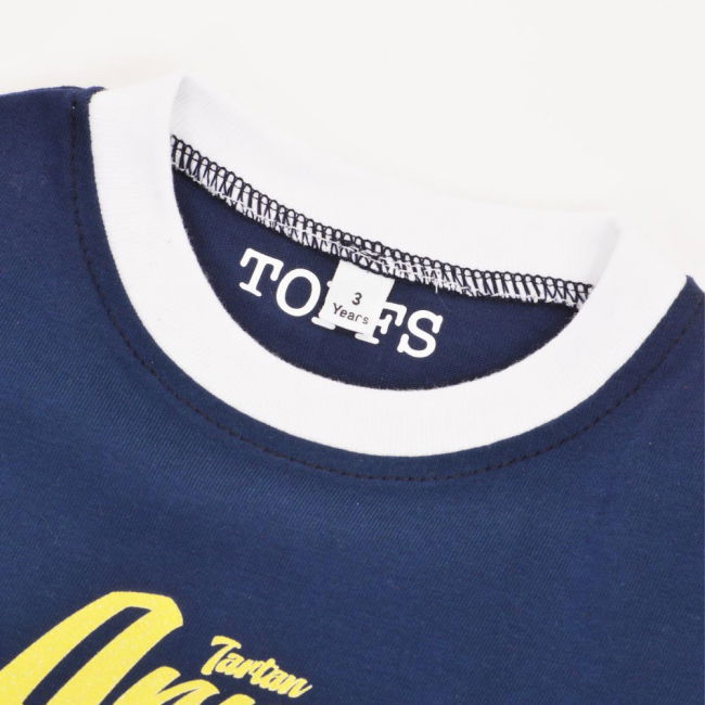 Kids Tartan Army - Navy/White Ringer