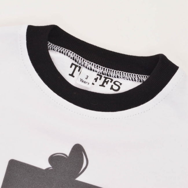 Kids Newcastle - White/Black Ringer