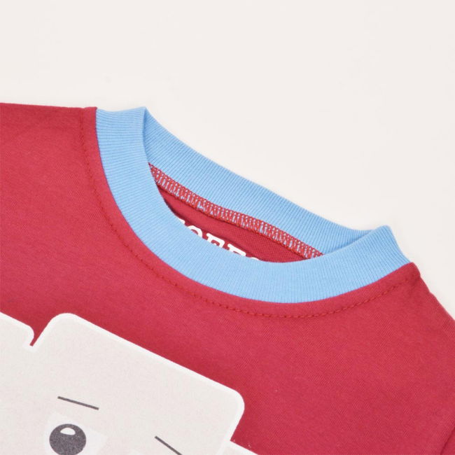 Kids West Ham Hammer Head T-Shirt - Maroon/Sky Ringer