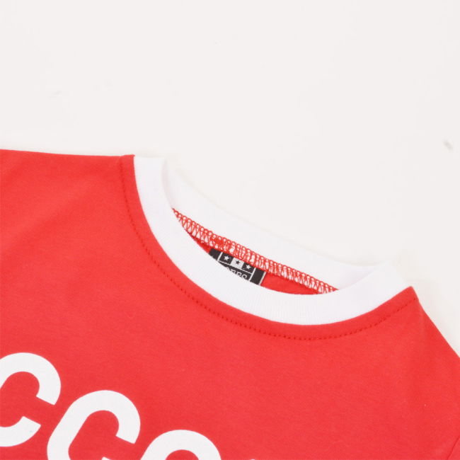 Kids Soviet Union CCCP 12th Man T-Shirt - Red/White Ringer