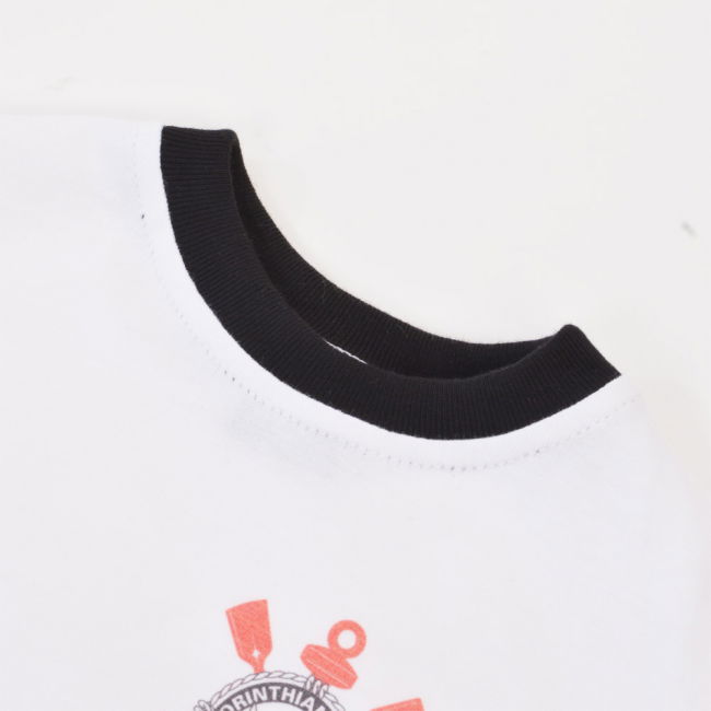 Kids Corinthians Paulista 12th Man- White/Black Ringer