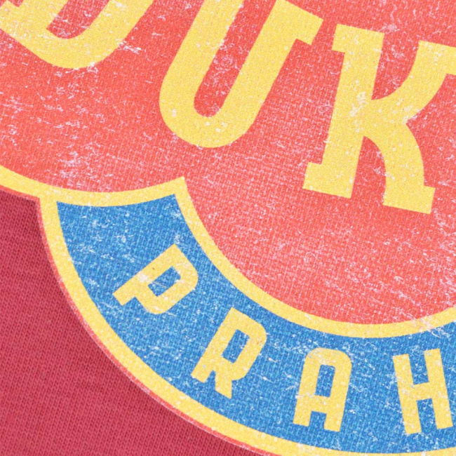 Kids Dukla Prague 12th Man T-Shirt - Maroon/Amber Ringer