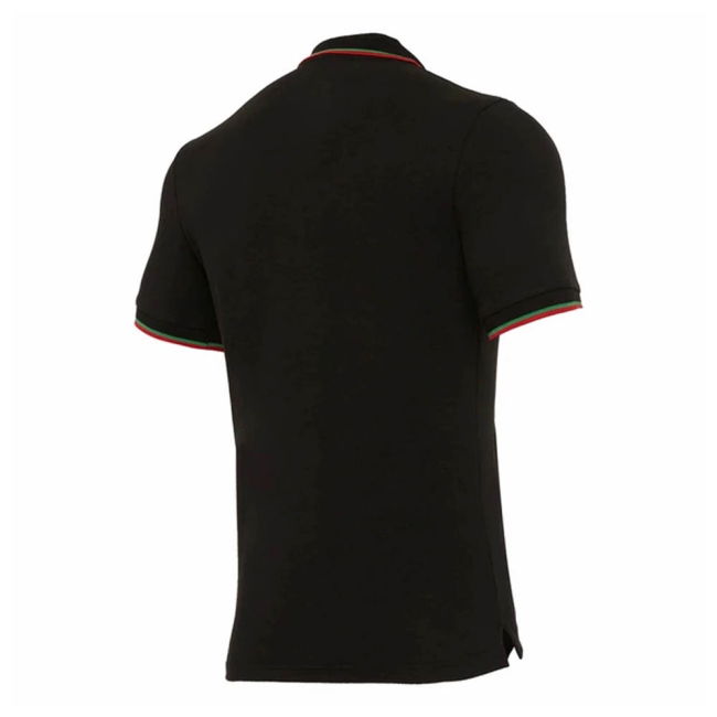 2020-2021 Wales Travel Cotton Piquet Polo Shirt (Black)