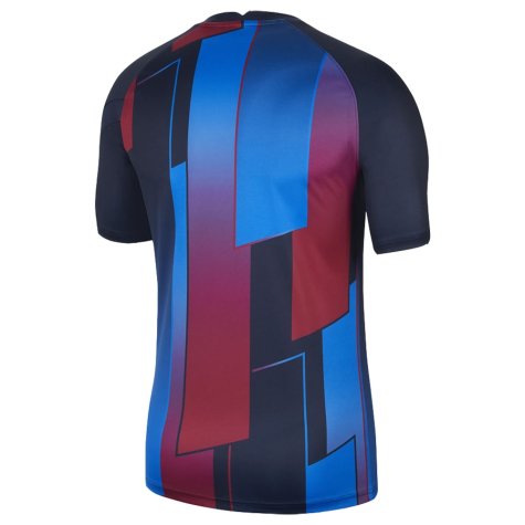 2021-2022 Barcelona Pre-Match Training Shirt (Blue) - Kids (Gavi 30)