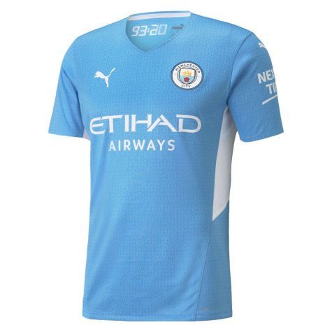 2021-2022 Man City Authentic Home Shirt (SILVA 21)