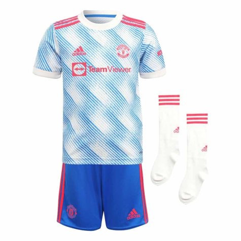 Man Utd 2021-2022 Away Mini Kit (VAN DE BEEK 34)