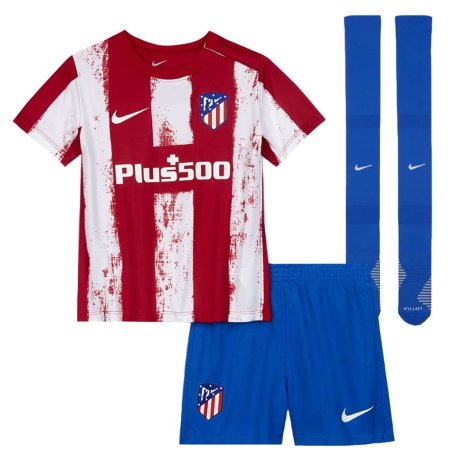 2021-2022 Atletico Madrid Little Boys Home Shirt (DEMBELE 19)