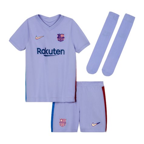 2021-2022 Barcelona Away Mini Kit (Kids) (L DE JONG 17)