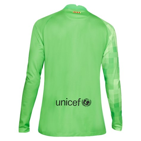 2021-2022 Barcelona Goalkeeper Shirt (Green) (VALDES 1)