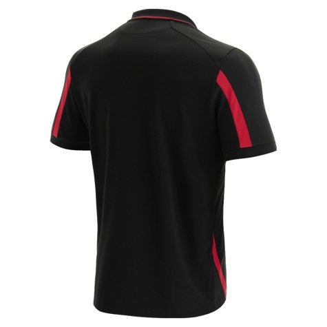 2021-2022 Wales Player Tech Polo Shirt (Black)