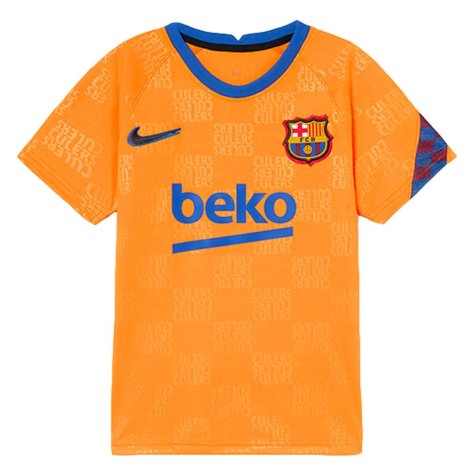 2022 Barcelona Nike Dri-Fit Pre Match Shirt (Kids) (LENGLET 15)