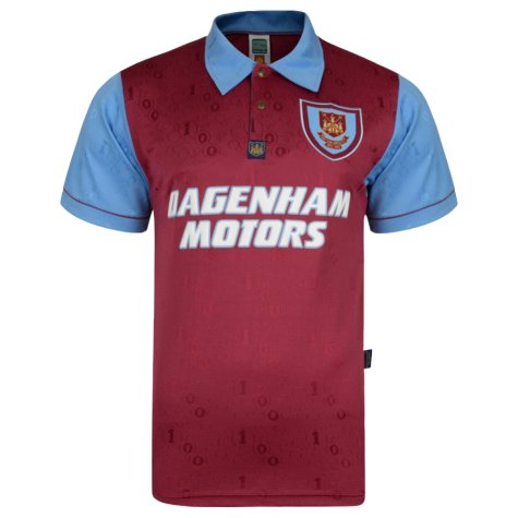 West Ham 1995-1996 Home Retro Shirt (Moncur 10)