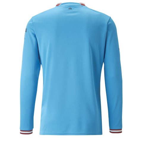 2022-2023 Man City Long Sleeve Home Shirt (LAPORTE 14)