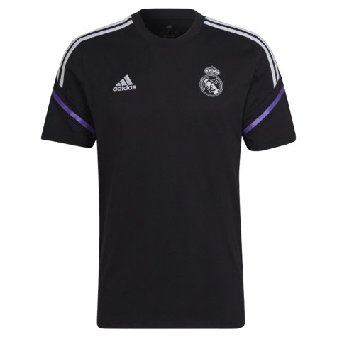 2022-2023 Real Madrid Training Tee (Black) (VINI JR 20)