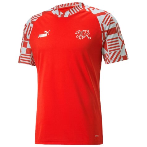 2022-2023 Switzerland Pre-Match Shirt (Red) (Your Name)