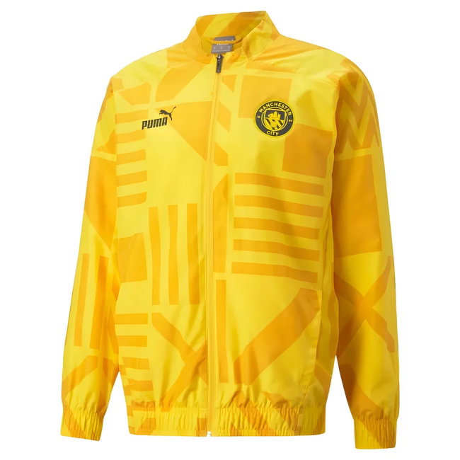 2022-2023 Man City Pre-Match Jacket (Yellow)