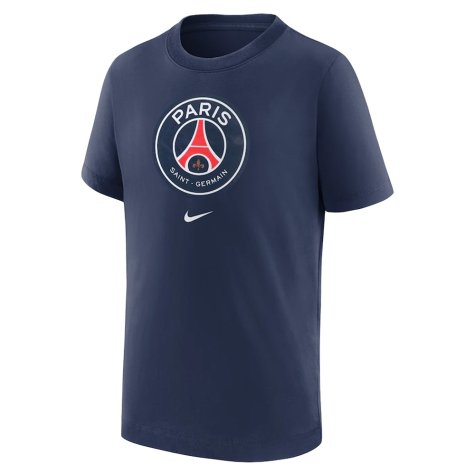 2022-2023 PSG Crest Tee (Navy) - Kids (Your Name)