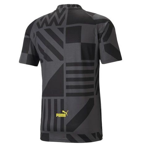 2022-2023 Borussia Dortmund Pre-Match Shirt (Black-Asphalt) (Your Name)