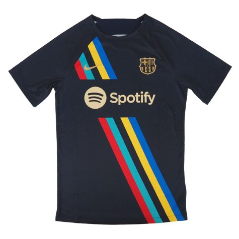 2022-2023 Barcelona Pre-Match Training Shirt (Obsidian) (RAPHINHA 22)