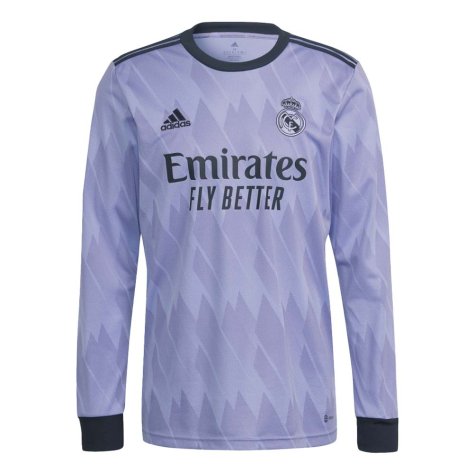 2022-2023 Real Madrid Long Sleeve Away Shirt (Your Name)