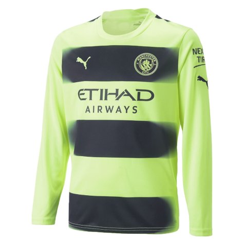 2022-2023 Man City Long Sleeve Third Shirt (LAPORTE 14)