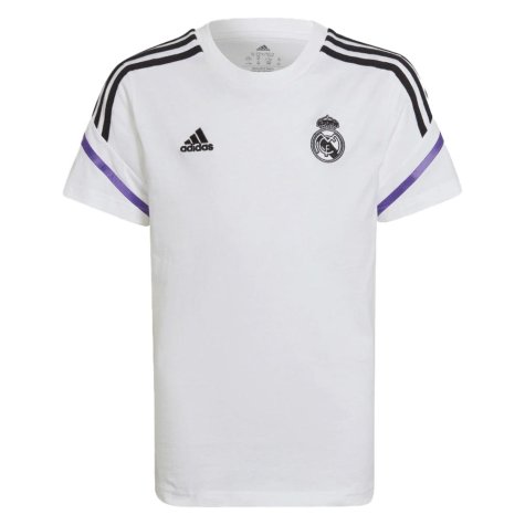 2022-2023 Real Madrid Training Tee (White) - Kids (RONALDO 7)
