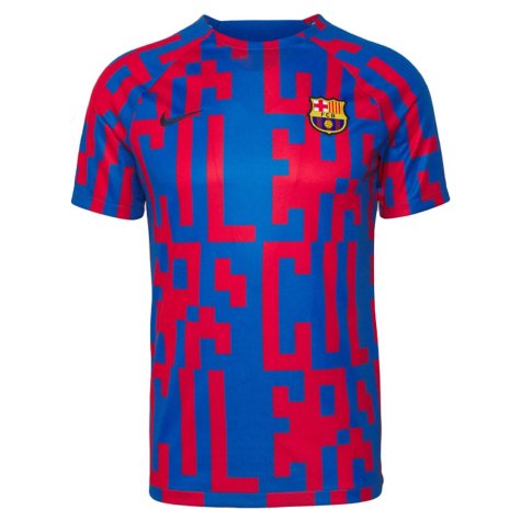 2022-2023 Barcelona Pre-Match Training Shirt (Blue) (RAPHINHA 22)