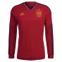 2022-2023 Spain Long Sleeve Home Shirt (PEDRI 21)