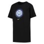 2022-2023 Inter Milan Crest T-Shirt (Black) (LUKAKU 90)
