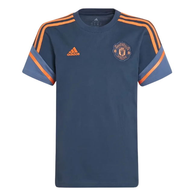 2022-2023 Man Utd Training Tee (Crew Navy) - Kids (CANTONA 7)
