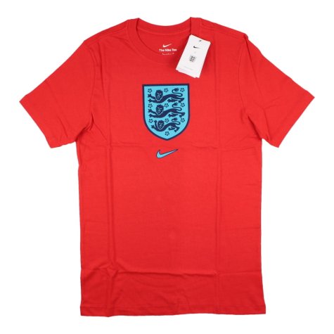 2022-2023 England World Cup Crest Tee (Red) - Kids (Shearer 9)