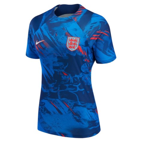 2022-2023 England Pre-Match Shirt (Blue) - Ladies (Maguire 6)