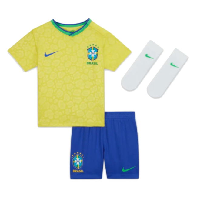 2022-2023 Brazil Home Little Boys Mini Kit (Ronaldo 9)