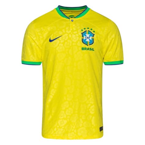 2022-2023 Brazil Little Boys Home Shirt (G Jesus 18)