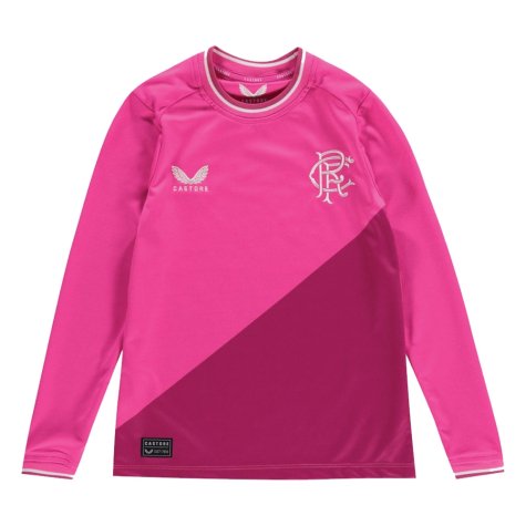 2022-2023 Rangers Away Goalkeeper Shirt (Pink) - Kids (Your Name)