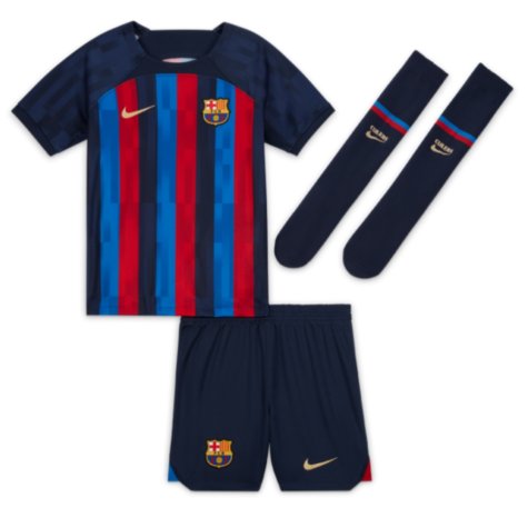 2022-2023 Barcelona Little Boys Home Kit (No Sponsor) (MESSI 10)