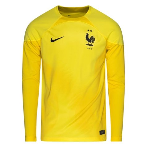2022-2023 France LS Goalkeeper Shirt (Yellow) (Your Name)