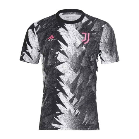 2022-2023 Juventus Pre-Match Training Shirt (Black-White) (CHIESA 7)