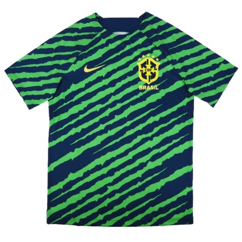 2022-2023 Brazil Pre-Match Football Shirt (Green) (Alex Sandro 6)