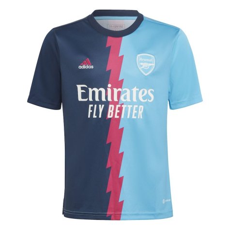 2022-2023 Arsenal Pre-Match Jersey (Blue) - Kids (MARTINELLI 11)