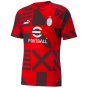 2022-2023 AC Milan Pre-Match Jersey (Black-Red) - Kids (Your Name)