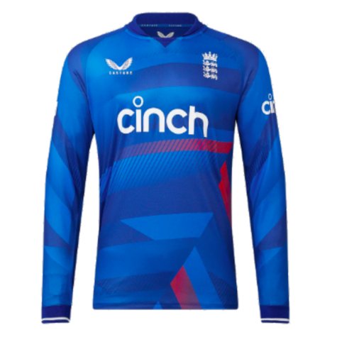 2023 England Cricket ODI Replica Long Sleeve Jersey (Your Name)