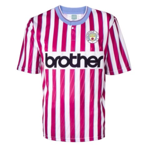 Manchester City 1988 Away Retro Football Shirt (KUN AGUERO 10)