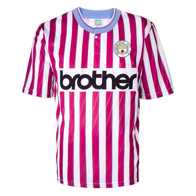 Manchester City 1988 Away Retro Football Shirt (Hinchcliffe 3)